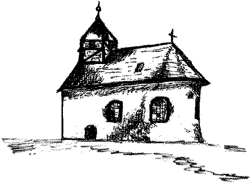 gemalte Kirchenansicht